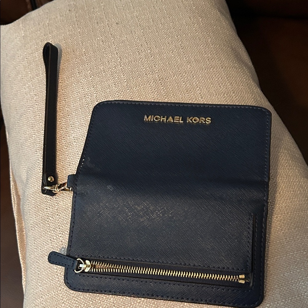 Michael Kors Dark Blue Wristlet - Picture 5 of 5